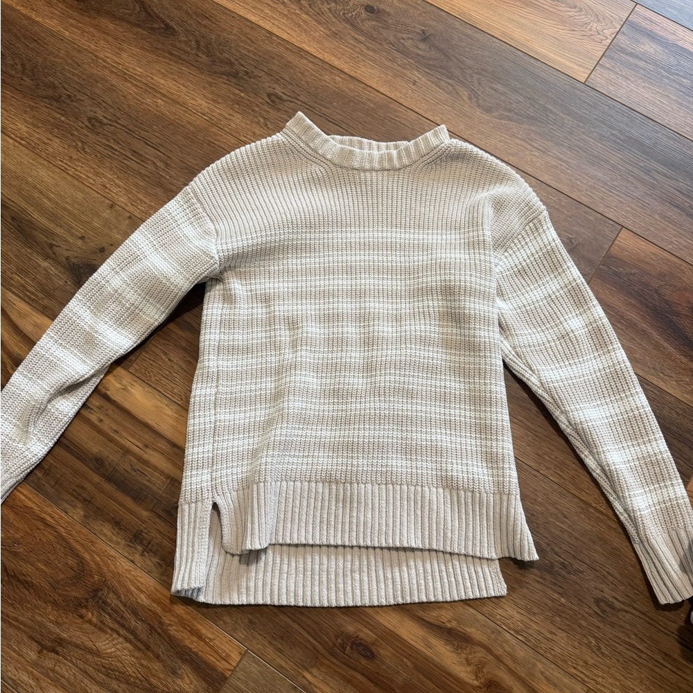 Time and Tru Cream Cowl Neck Sweater